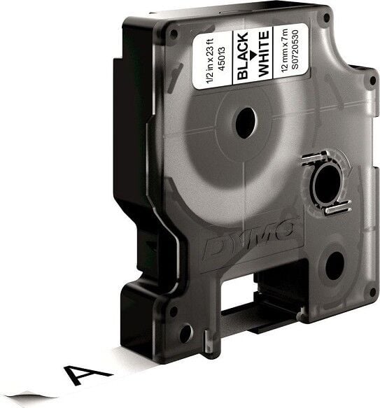 Dymo D1 Serisi Beyaz Etikete Siyah 45013 12Mmx7M Şerit