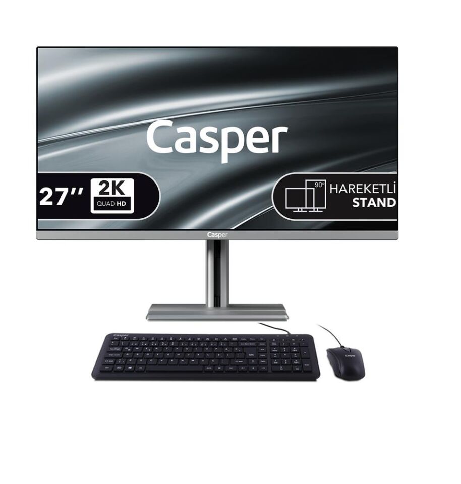 Casper Nirvana A97.1362-BQ00A-V-G Gri i7 13620H 16GB 1TB NVME SSD 27'' Pivot W11 Home All In One