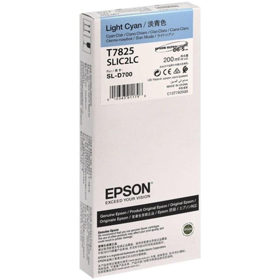 EPSON SURELAB SL-D700 LIGHT CYAN MÜREKKEP C13T78250N