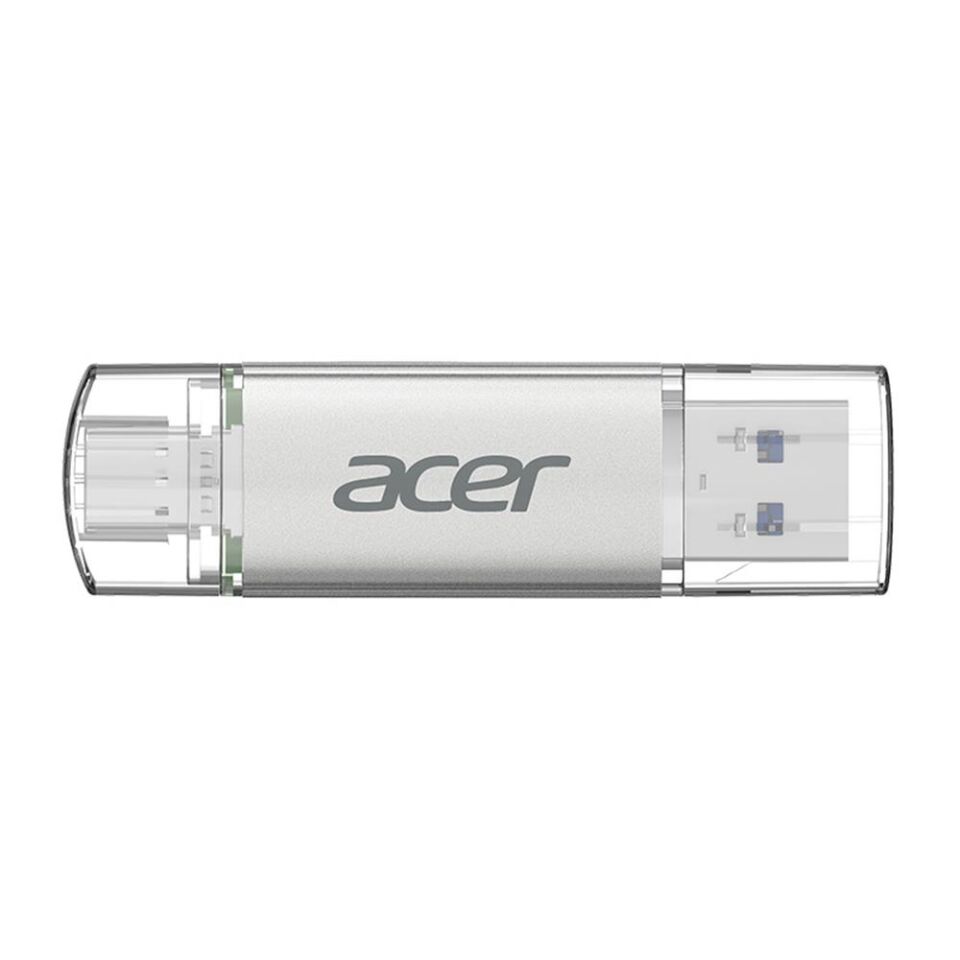 Acer 32GB USB 3.2 UT300-32GB USB-A+USB-C Çift Taraflı Metal Flash Bellek