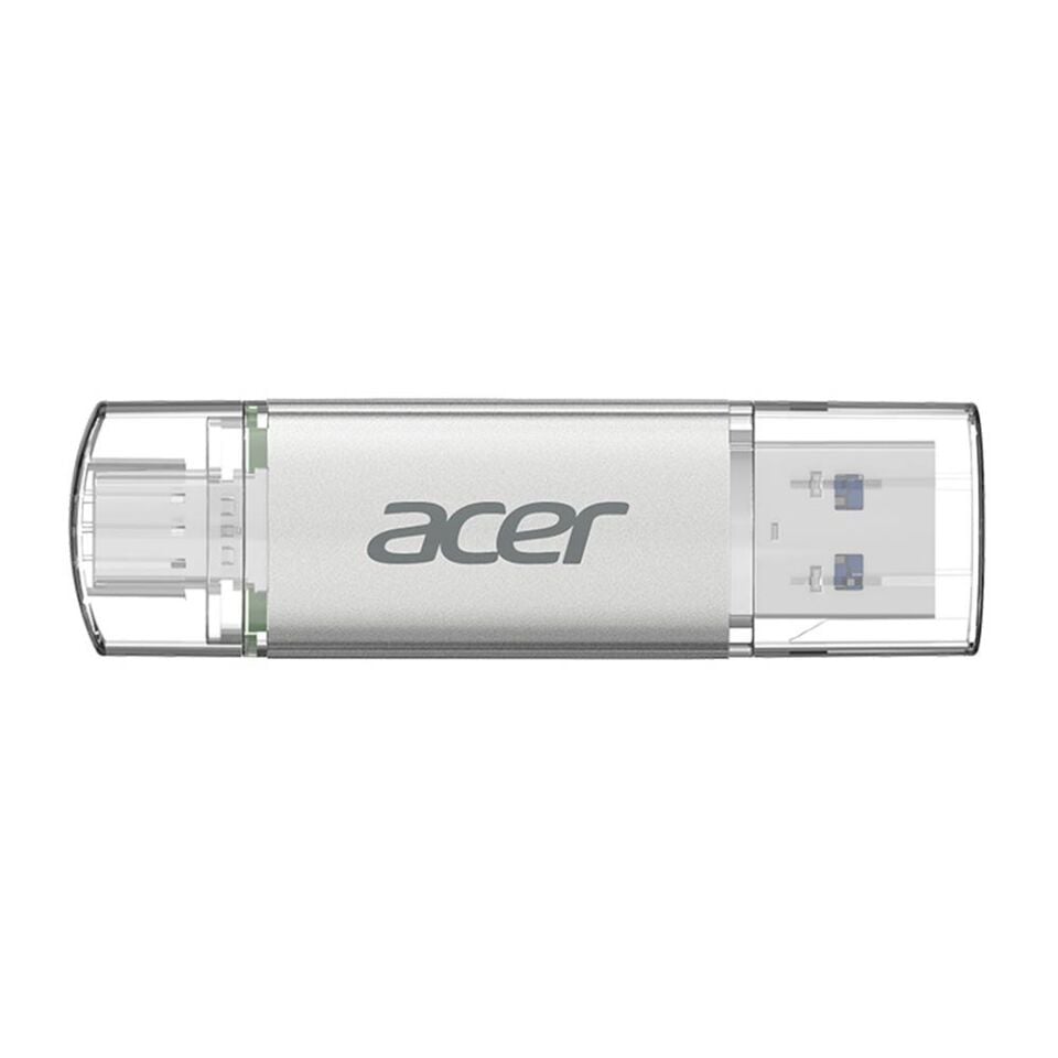 Acer 512GB USB 3.2 UT300-512GB USB-A+USB-C Çift Taraflı Metal Flash Bellek