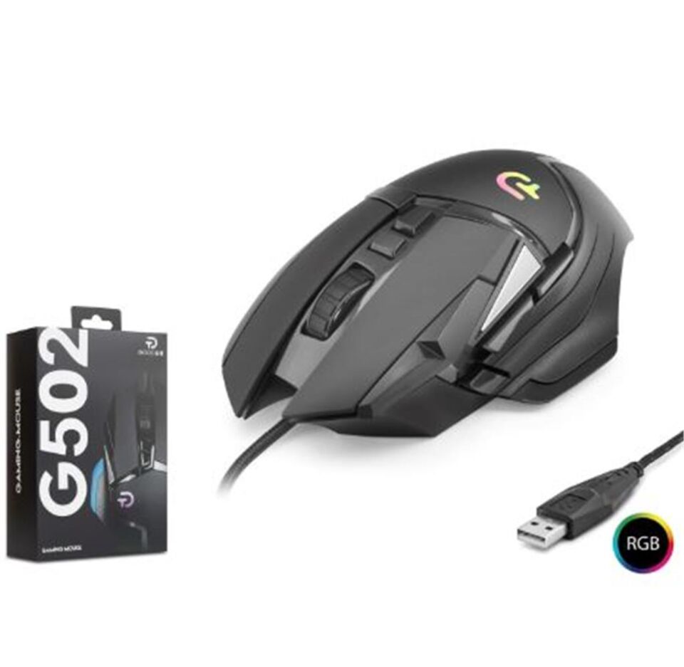 GOOD PRO G502 RGB Gaming Mouse 7200 DPI 6 Tuş 1000Hz Siyah