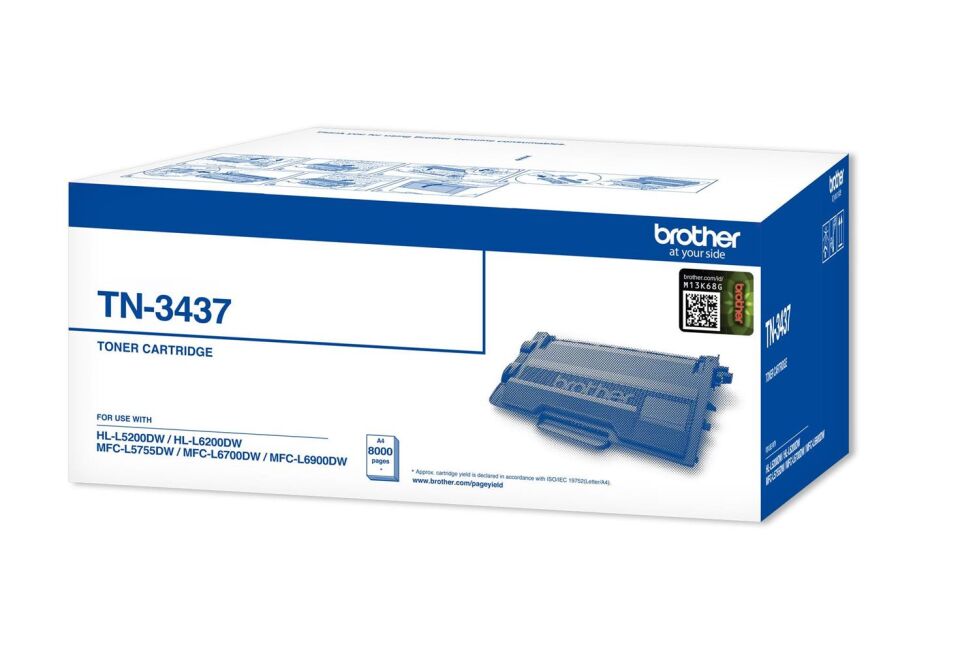 Brother TN-3437 8.000 Sayfa Black Siyah Toner HL-L5100 HL-L5200DW  HL-L6200DW