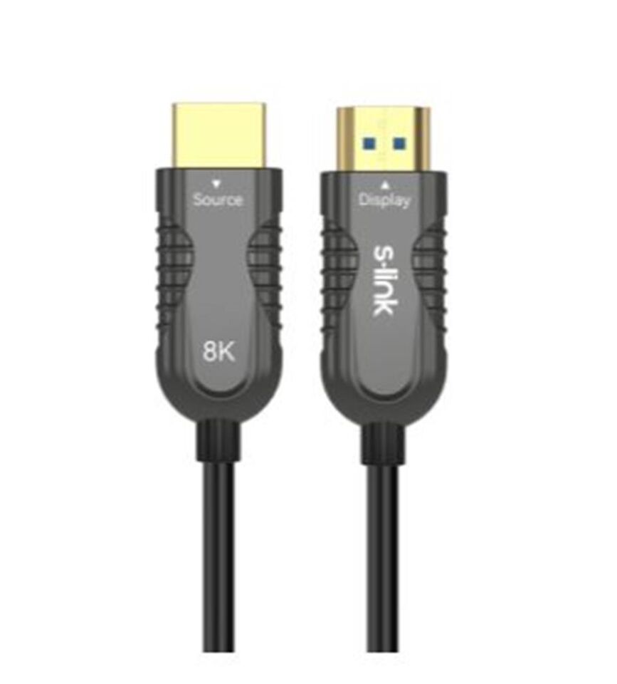 S-link SL-HM8K060 HDMI TO HDMI 60m v2.1 8K60 HZ 4K 120HZ Fiber Kablo