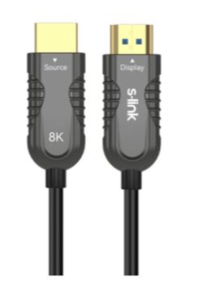 S-link SL-HM8K020 HDMI TO HDMI 20m v2.1 8K60 HZ 4K 120HZ Fiber Kablo