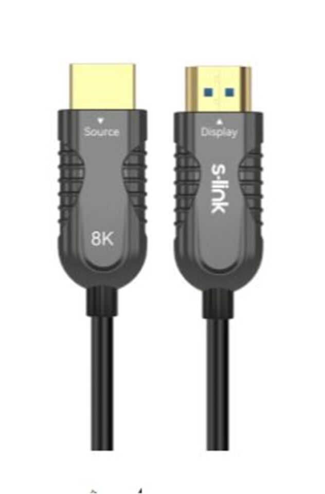 S-link SL-HM8K100 HDMI TO HDMI 100m v2.1 8K60 HZ 4K 120HZ Fiber Kablo